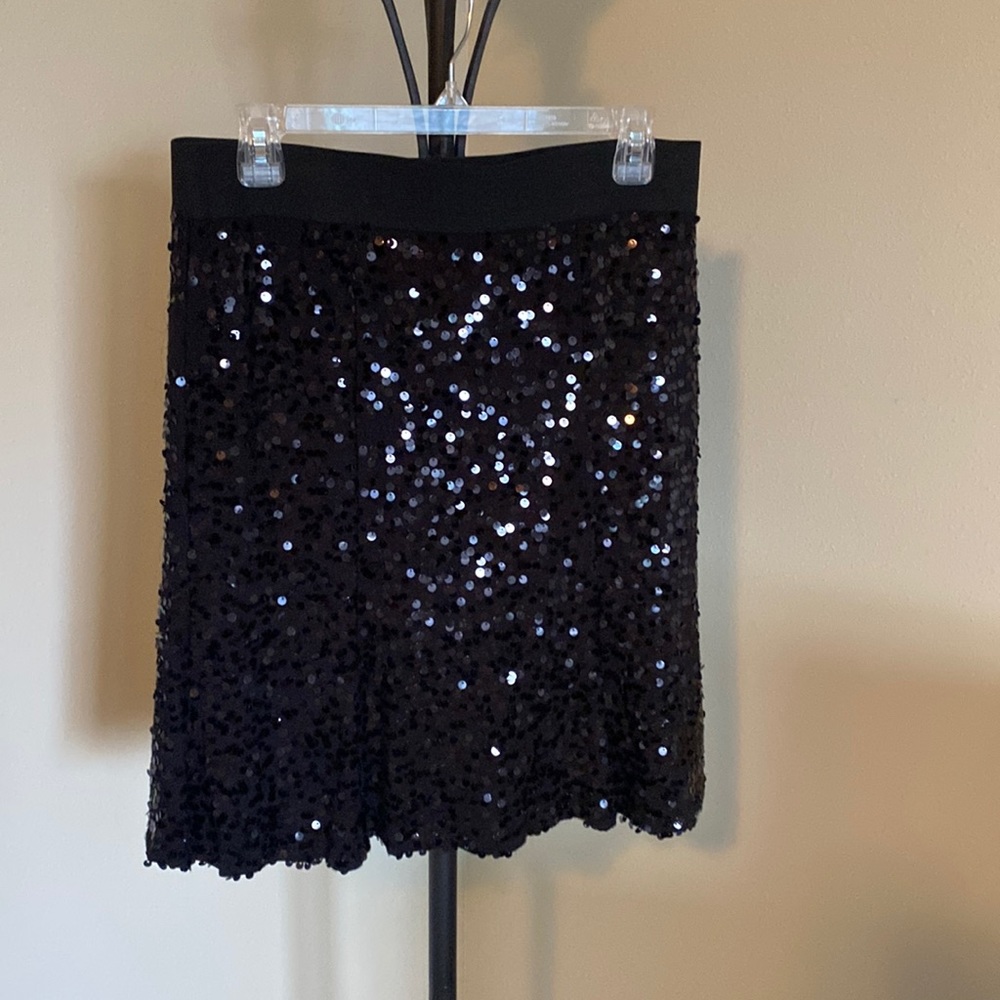 Karen Kane black sequined skirt.